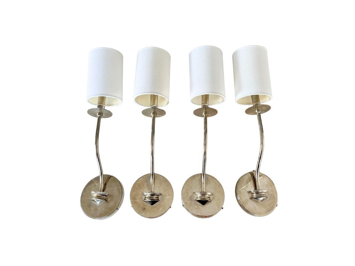 Hudson Valley Lighting Sheffield Wall Sconces in Polished Nickel, Set of 4