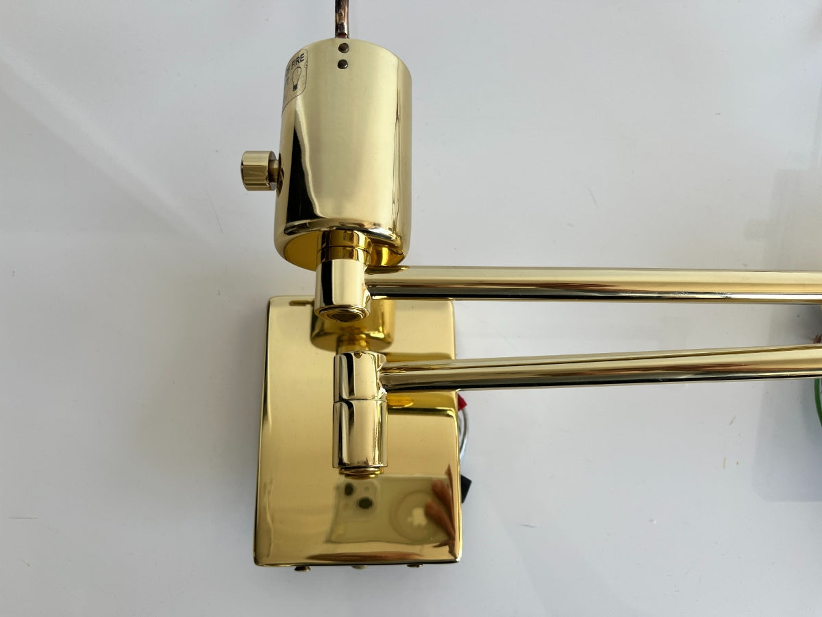Hinson Swing Arm Lights in Brass, Pair (1 of 2)
