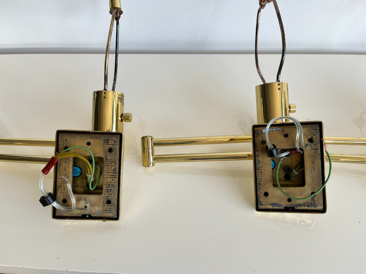Hinson Swing Arm Lights in Brass, Pair (1 of 2)