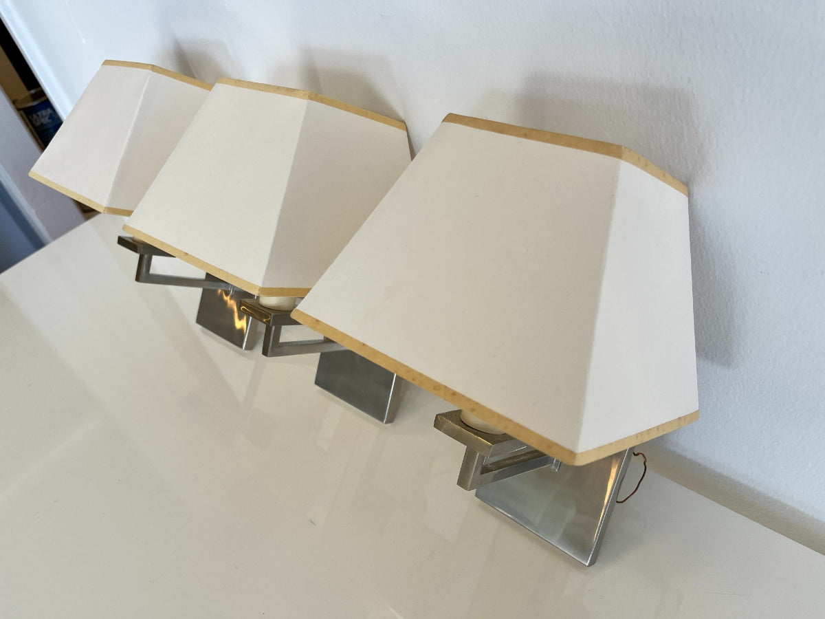 Vaughan Norfolk Nickel Sconces, Set of 3