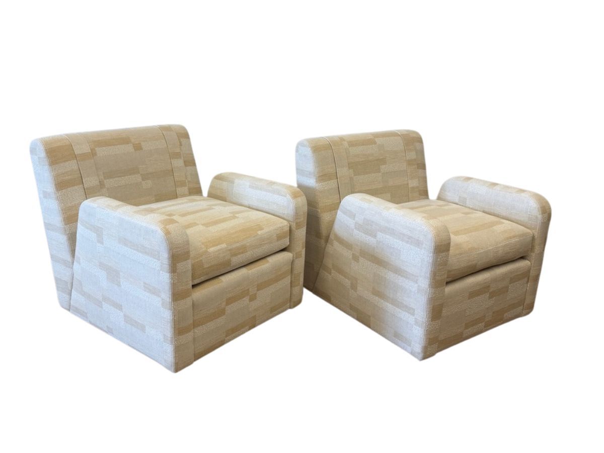 Vanguard Thom Filicia Colvin Arm Chairs, Pair
