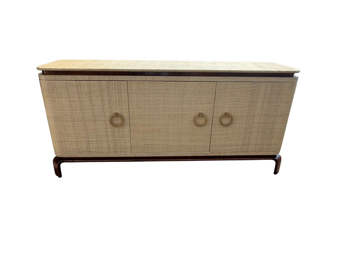 Scala Luxury Raffia & Teak Credenza