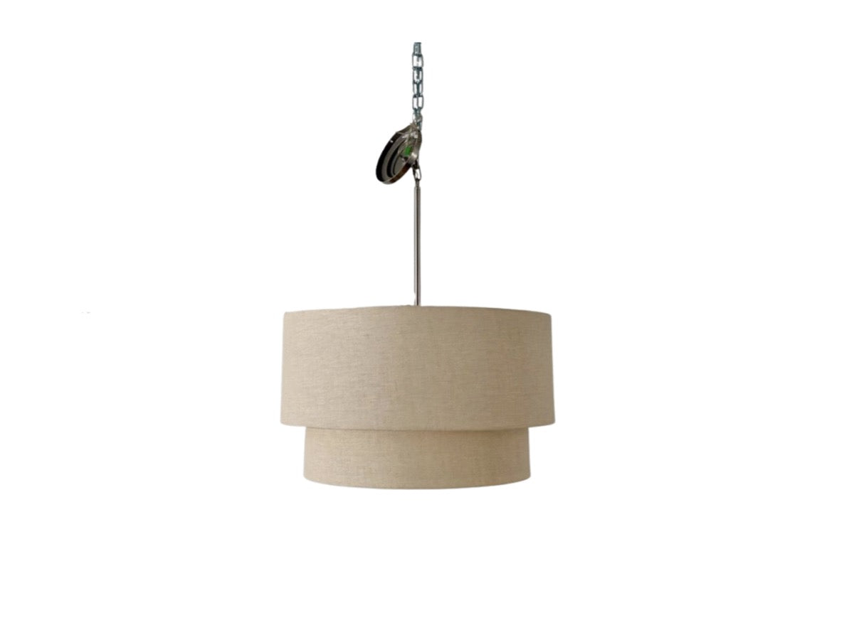 Large Contemporary Tiered Drum Pendant