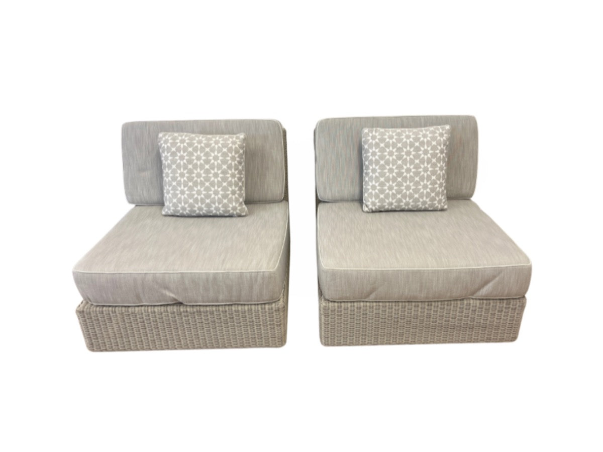 Kingsley Bate Westport Sectional Armless Chairs, Pair