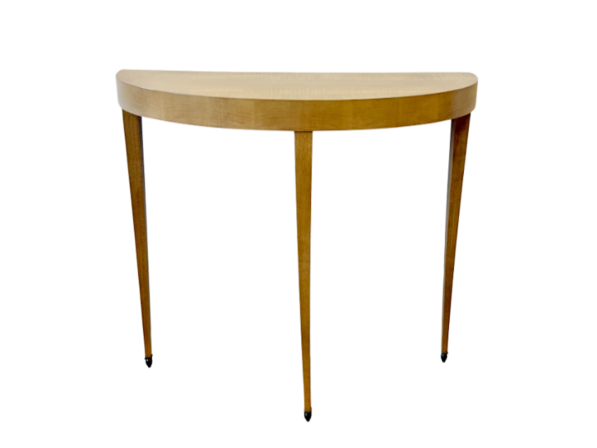 Mayflower Burlwood Demilune Table