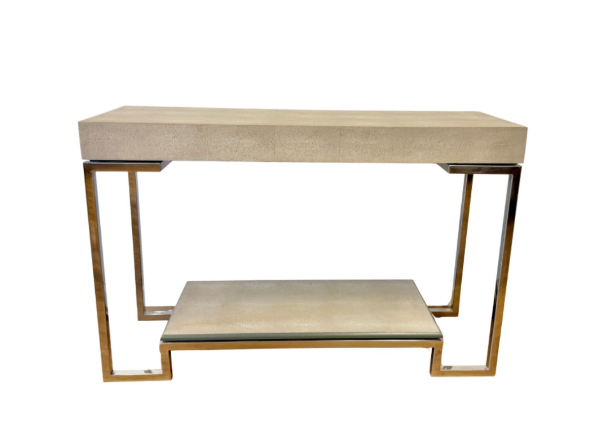 Shagreen & Metal Trudy Console Table