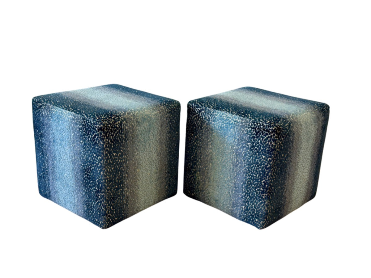 Lee Industries Cocktail Ottomans on Casters, Pair