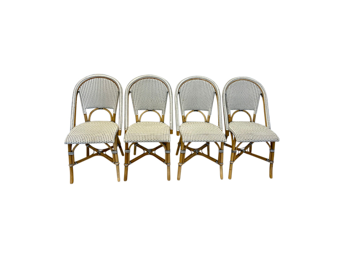 Grey and White Bistro Chairs, Set of 4