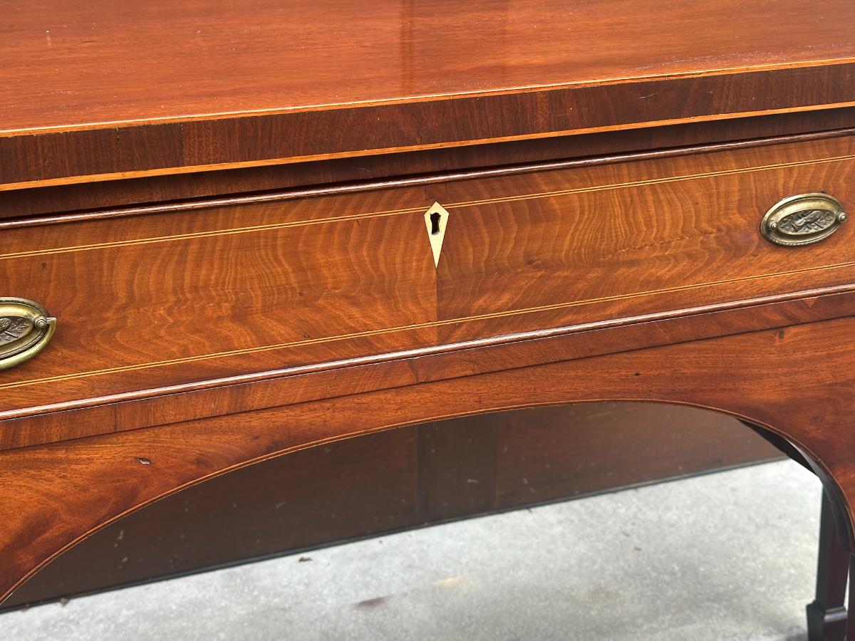 Federal Style Mahogany Sideboard with Ivory Keyhole Escutcheons, Circa 1790