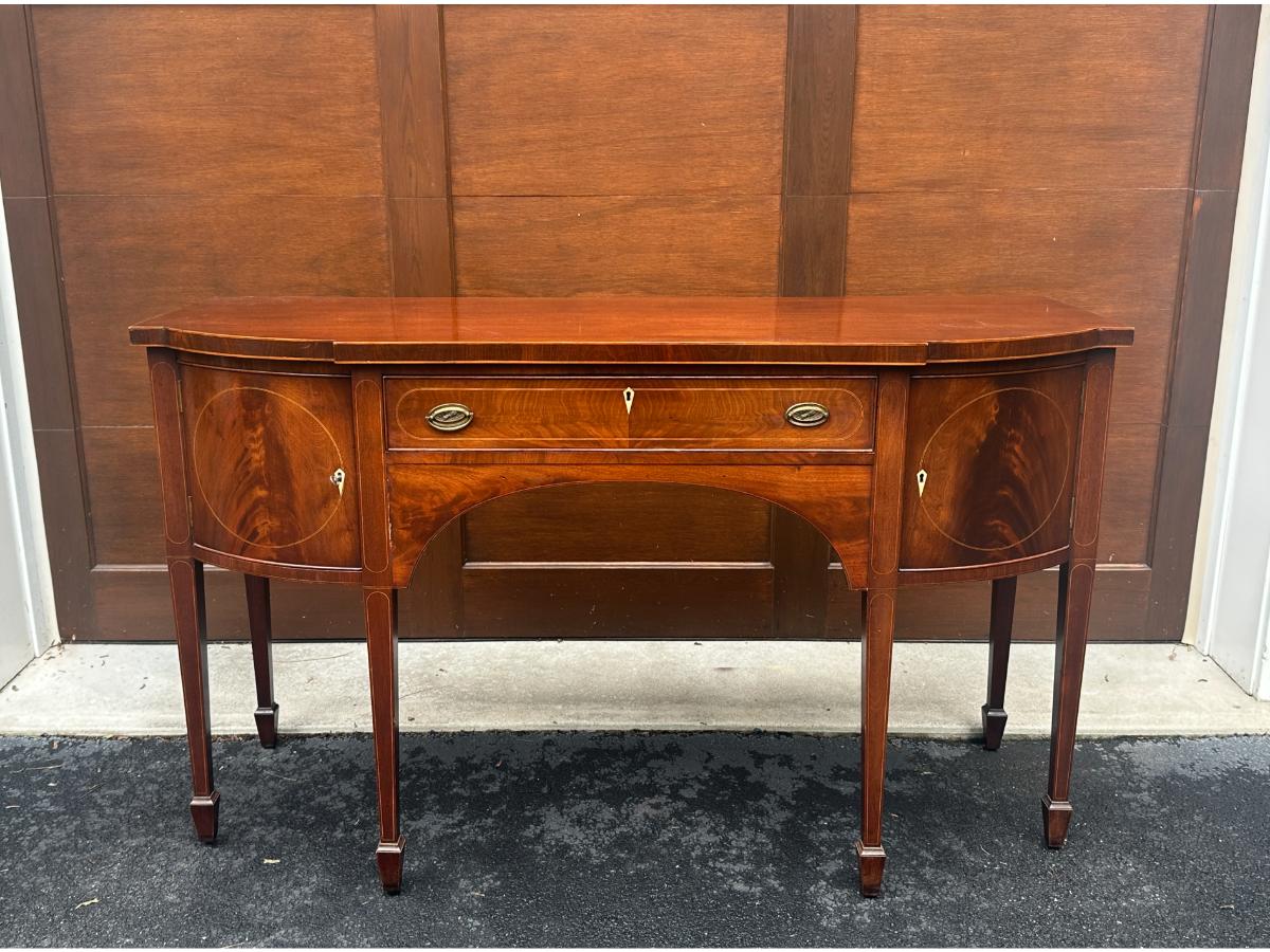 Federal Style Mahogany Sideboard with Ivory Keyhole Escutcheons, Circa 1790