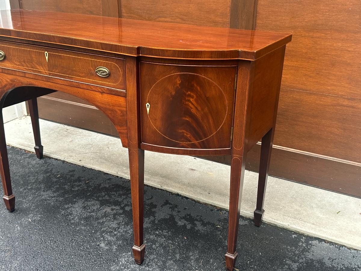 Federal Style Mahogany Sideboard with Ivory Keyhole Escutcheons, Circa 1790