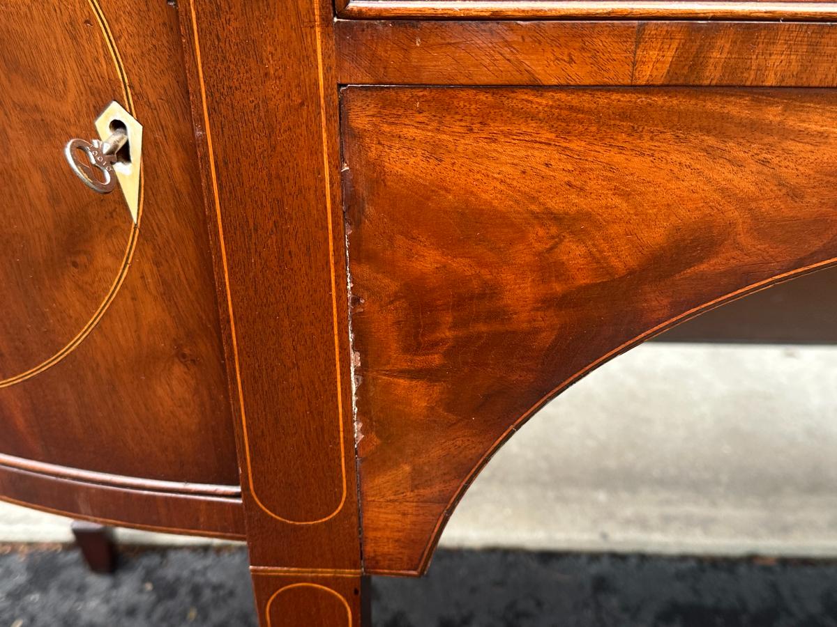 Federal Style Mahogany Sideboard with Ivory Keyhole Escutcheons, Circa 1790