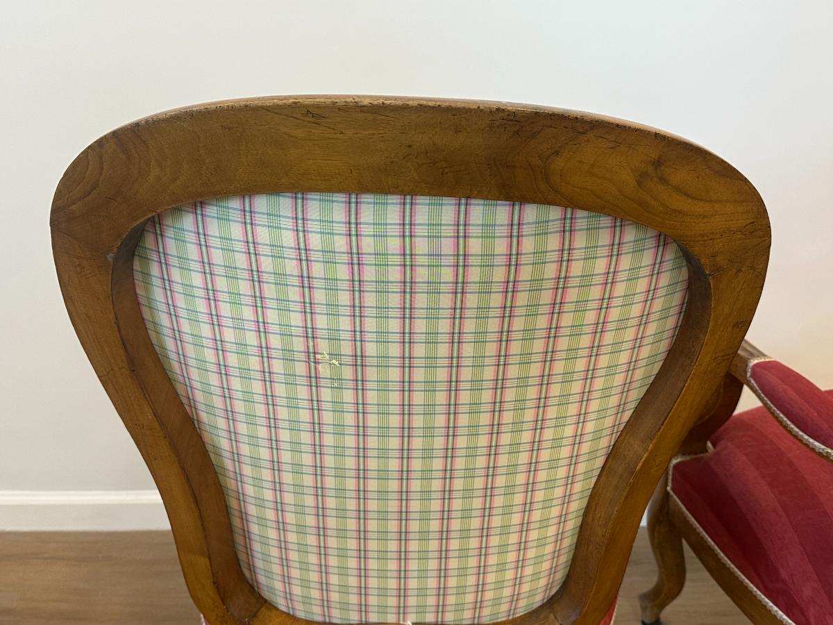 Antique French Arm Chairs, Pair