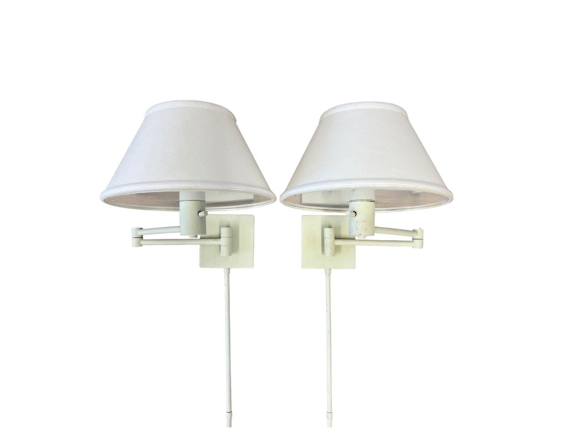 Foundry Classic Swing Arm Plug-In Lamps, Pair