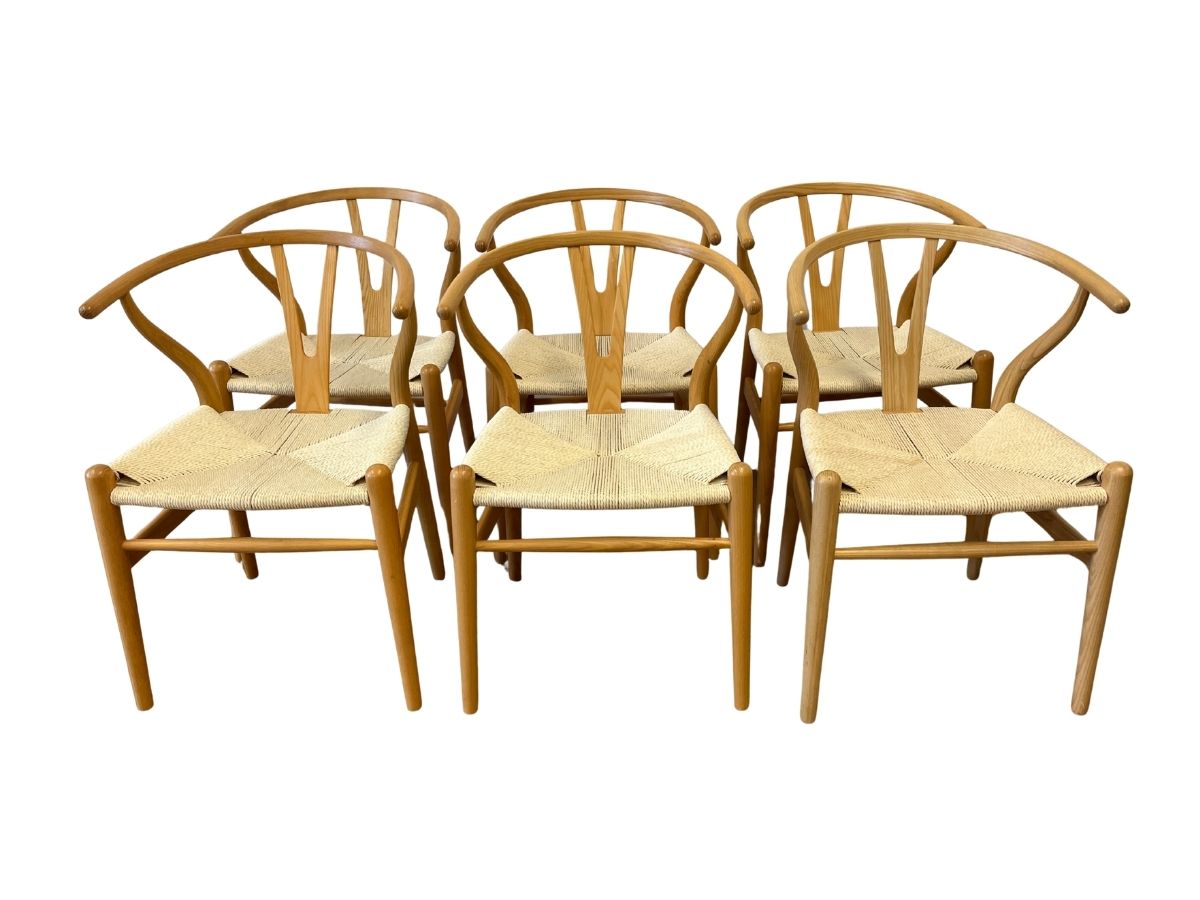 Wishbone Style Dining Chairs, Set of 6