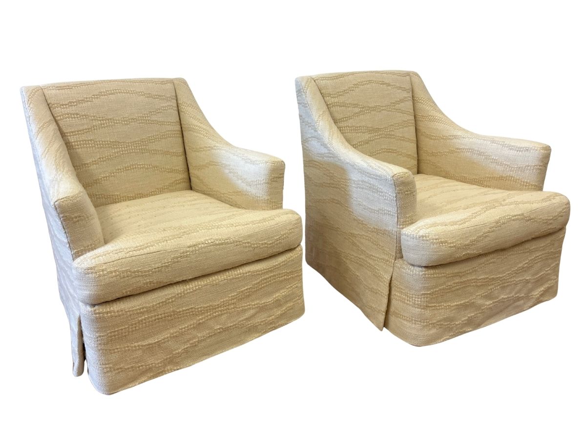 Custom Upholstered Kathy Ireland Club Chairs