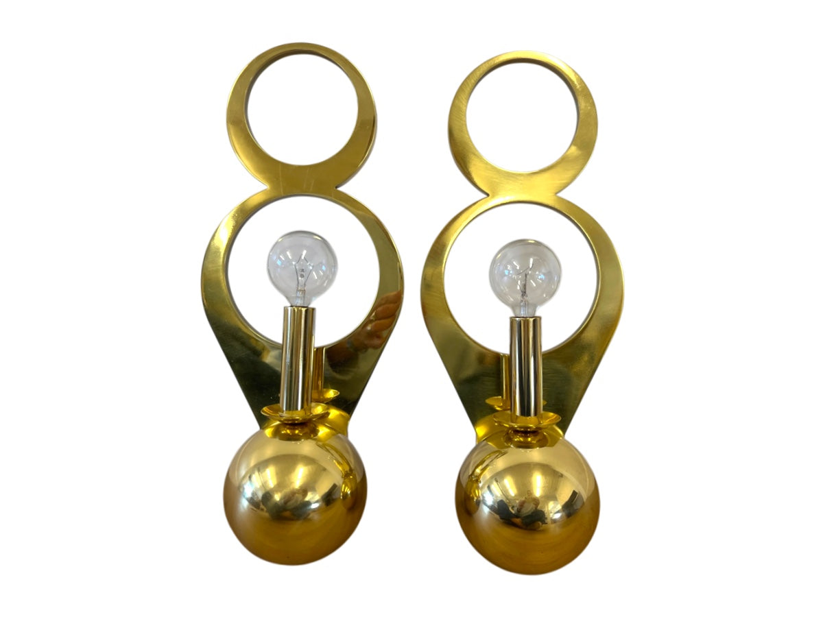 Amanda Nisbet for Urban Electric Brass Montreal Sconces, Pair