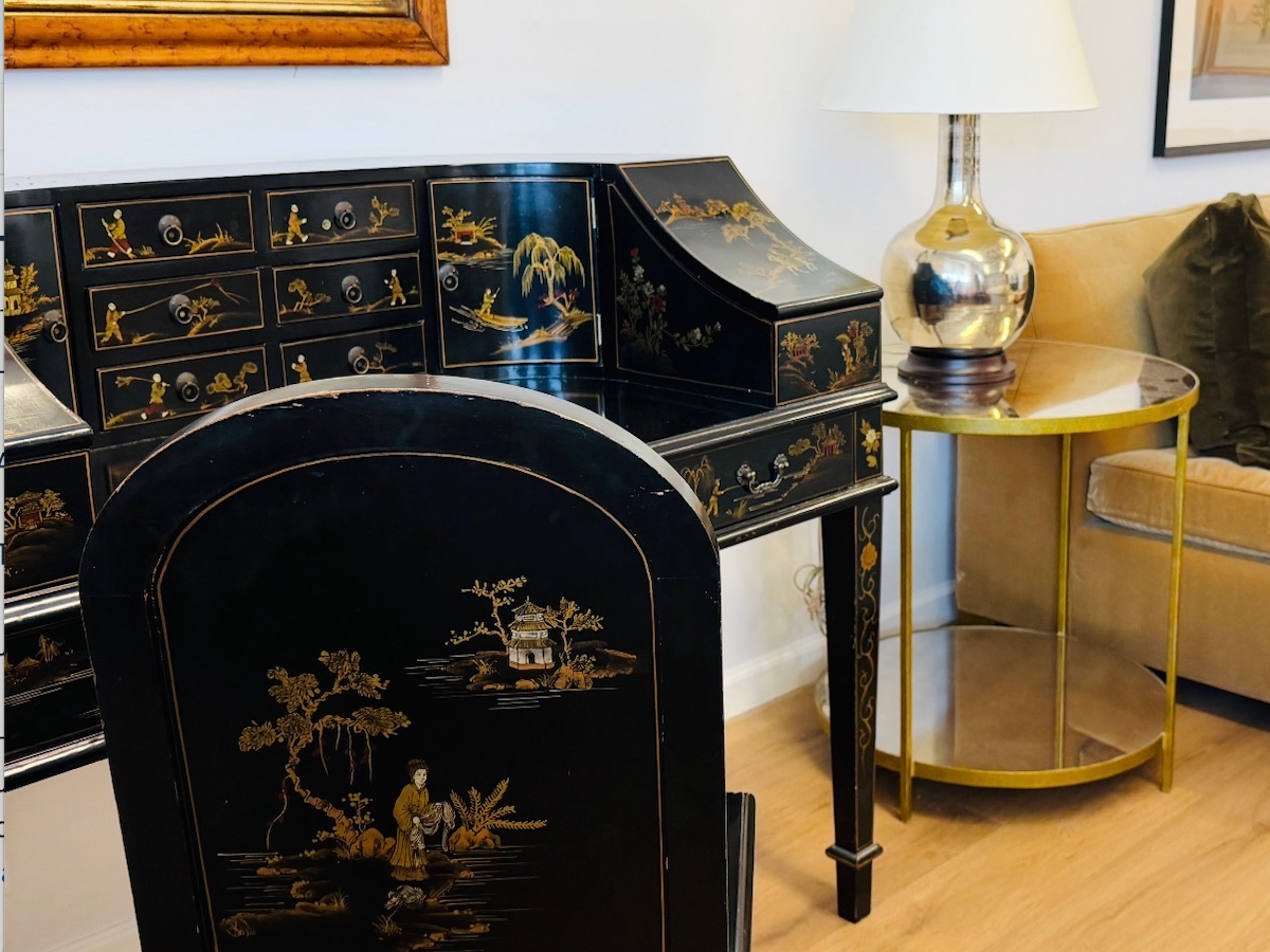 Fabulous Chinoiserie Carlton Desk & Chair