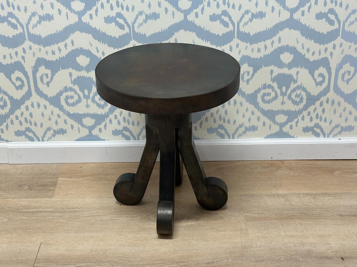 Round Metal End Table
