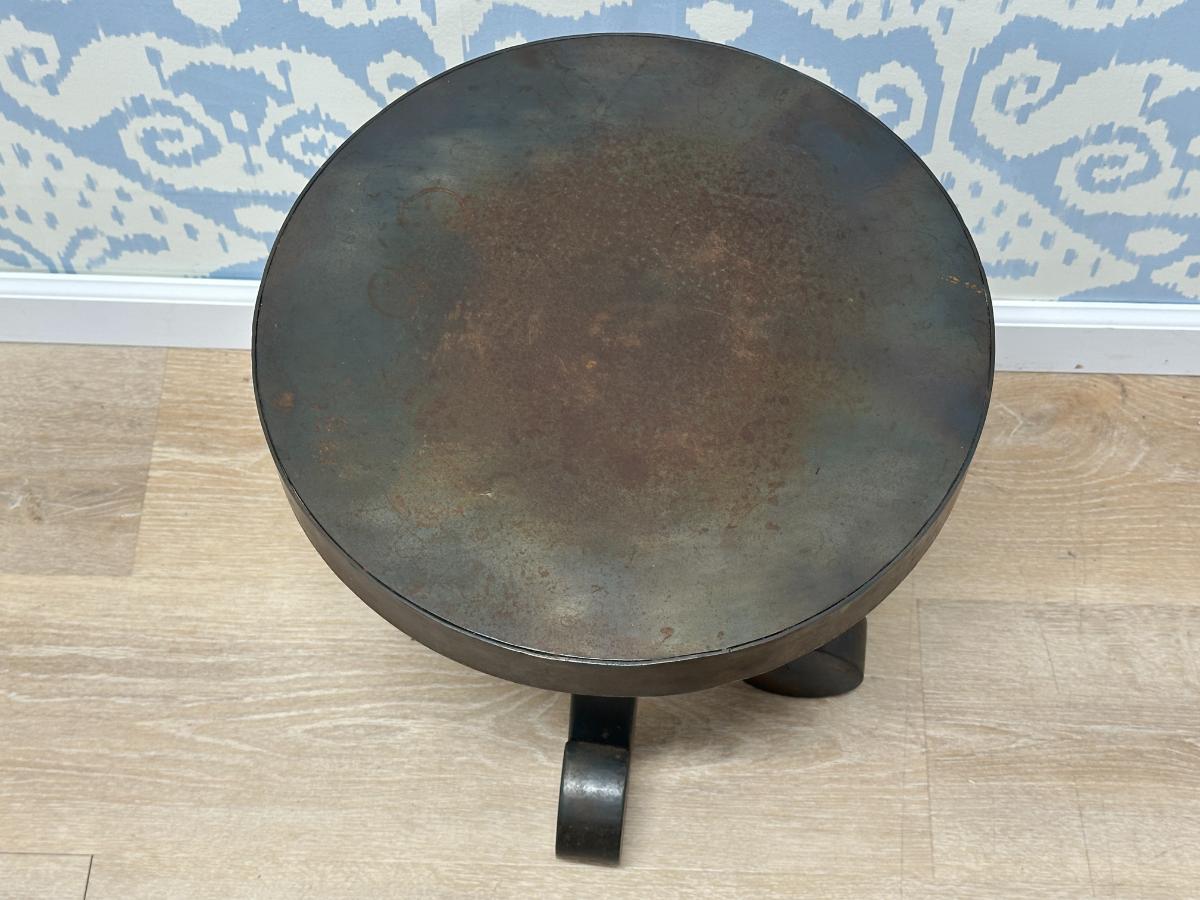 Round Metal End Table