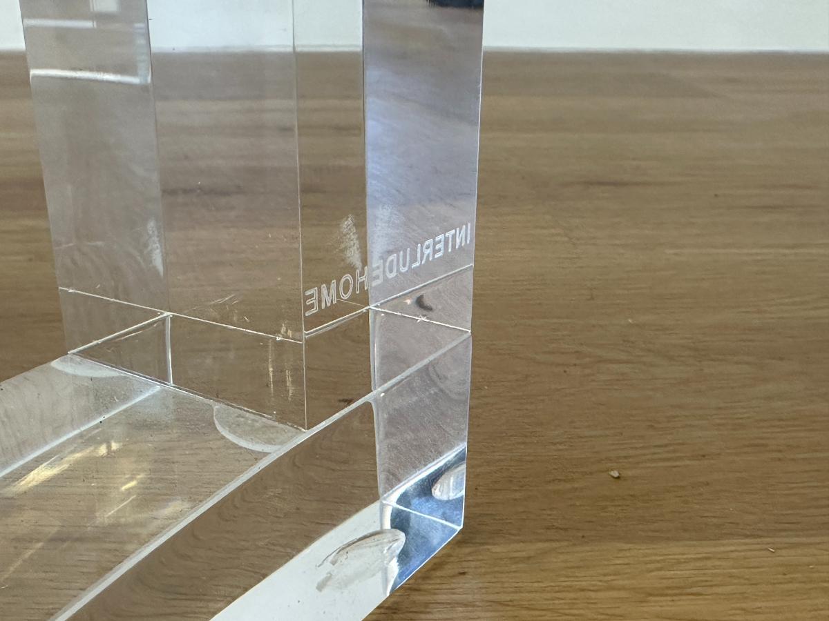 Interlude Home Ava Acrylic & Glass Round Coffee Table