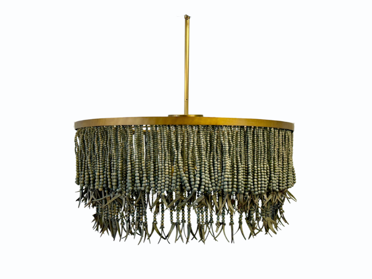 Arteriors Baja 3 Light 30″ Wide Beaded Drum Chandelier