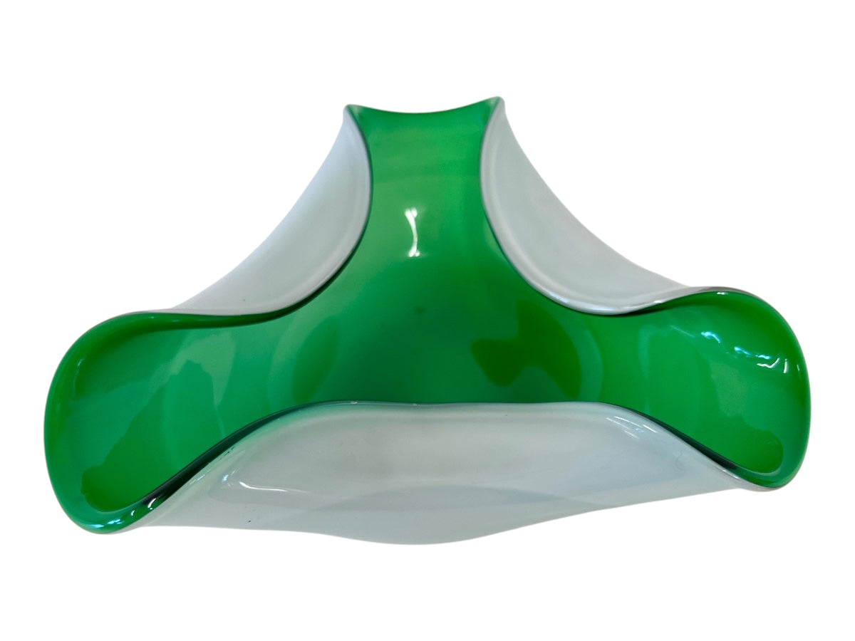Green & White Decorative Catchall Dish