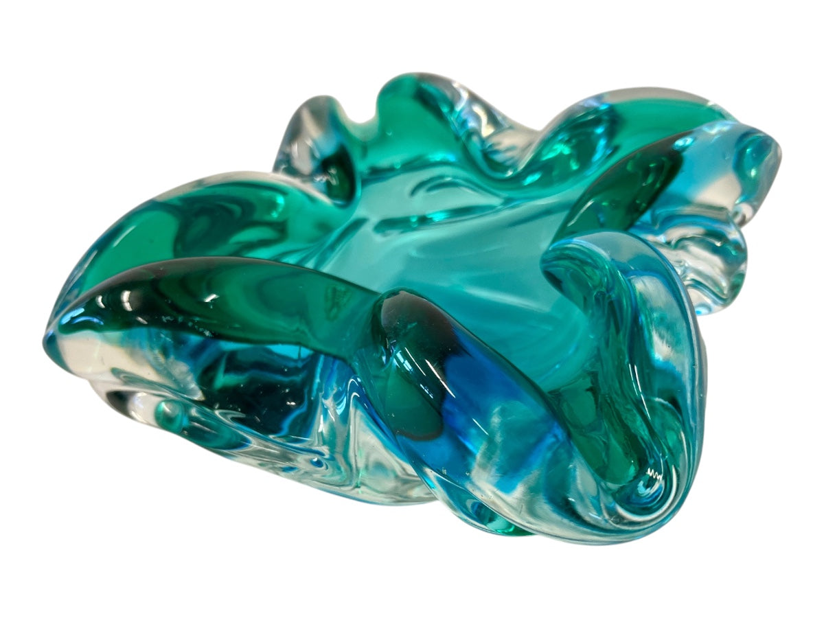 Vintage Murano Sommerso Glass Ashtray