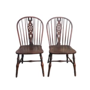 Vintage Windsor Side Chairs, Pair