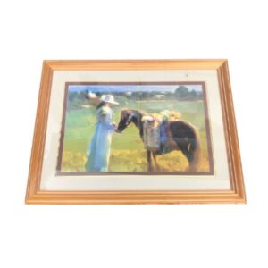 Framed Print of a Girl and Horse