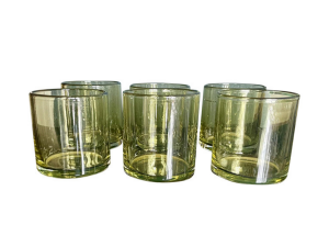 Green Lowball Glasses, Set of 6 is Lot #3 in the Town & Sea, Multi-Seller Sale. Auction Closes 2/23 @ 8PM. Place Your Bids on Townandsea.com today!