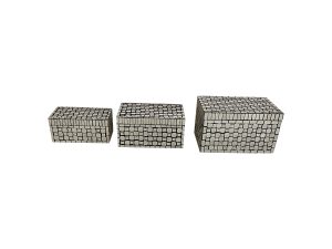 Lot #9 is a Mirror Boxes, Set of 3 is in Good condition and is Small 7.5"w x 4"d, 3"h, Medium 8.5"w x 5"d x 4"h, Large 9.5"w x 5.5"d x 6.5"h . This item is available in the Town & Sea, Lakeside Decor & More Sale. The auction closes 5/17 at 8PM. Place your bids today!