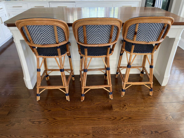 Blue bar stools set of 3 hot sale