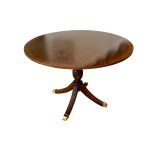 Lot # 1 is the 42in Round Pedestal Dining Table. This item's condition is: Visible hairline crack in base, see photos. Table top is in good condition. The dimentions are: 42"dia x 30"h Place you bids by 9/21 in the Town & Sea Morristown Moving Sale. https://townandsea.com/sales/morristown-moving-sale/