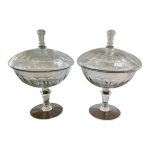 Shop lot # 37 the Candy Jars, Pair in the Town & Sea Southampton Estate Sale, the auction closes 9/27 at 8pm. This product is 8"dia x 13"h and its condition details are: See photos, may have light wear. Place your bids on https://townandsea.com/sales/southampton-estate-sale/ today!