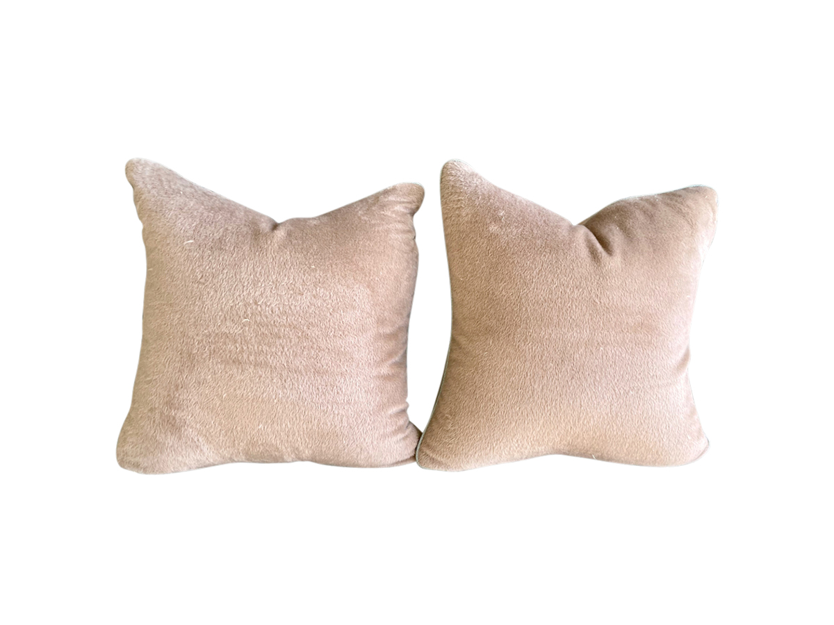 Pair Of Taupe Pillows Town Sea   IMG 8701 